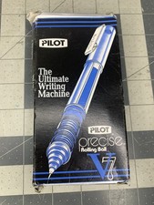 35349 Pilot V-7 Precise Rollerball Pen, Fine Point 0.7mm, Blue Ink, Pack of 12