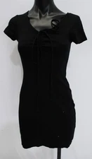 Michael Stars Women's Petite Short Sleeve Mini Dress NC3 Black Size SP