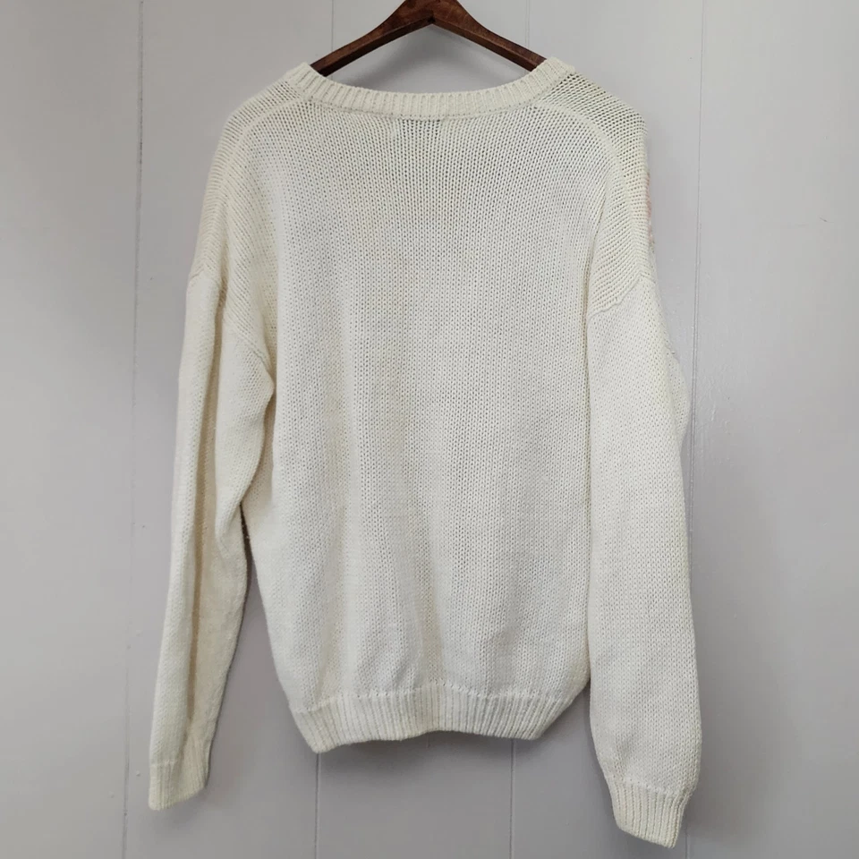 Vintage Gitano Floral Knit Sweater M Cottagecore Grannycore Soft Girl Y2K Pastel - Image 4 of 4