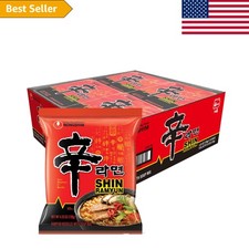 Authentic Korean Shin Ramyun Instant Noodles - Spicy Flavor, Meal in Minutes