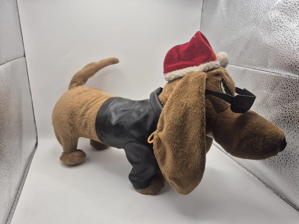 Vintage Dachshund Wiener Animated Biker Dog Plush Musical Dances to Low Rider - Image 3 of 4