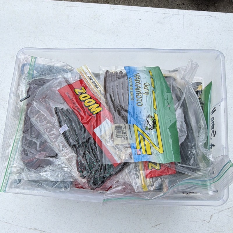 Gary Yamamoto Zoom Culprit Creme Mann's Mixed Lot Soft Plastic Baits Bass