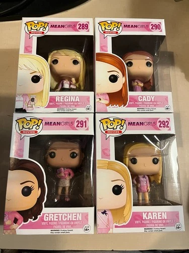 Funko Pop Movies Mean Girls LOT Regina 289/Cady 290/Gretchen 291/Karen 292 CIB