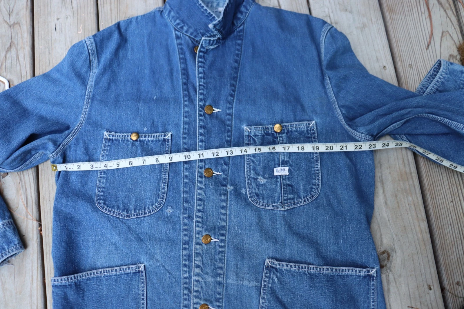 Vintage Lee Denim Chore Jacket Size XL Union Made Workwear Coat 60s 70s image 20