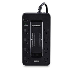 CyberPower ST425 Standby UPS Battery Backup and Surge Protector, 425VA, Black