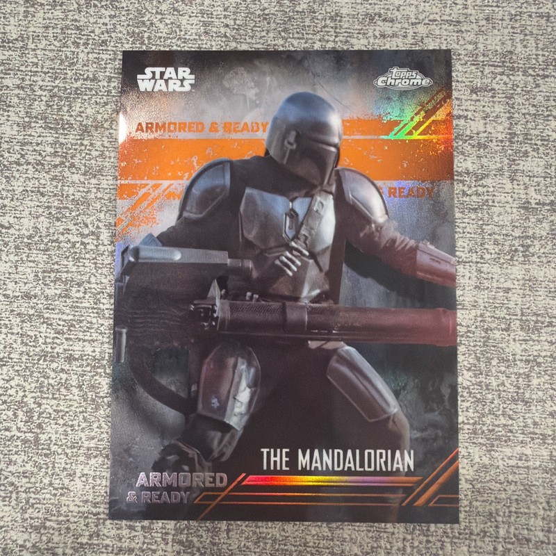 2022 Topps Chrome Star Wars The Mandalorian Beskar Ed Armored & Ready AR-9 1/25