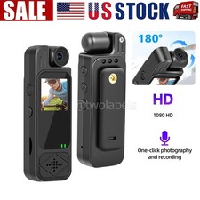 1080P Camcorder Mini Police Body Camera 20 Hour HD 180  Video DVR IR Night Cam