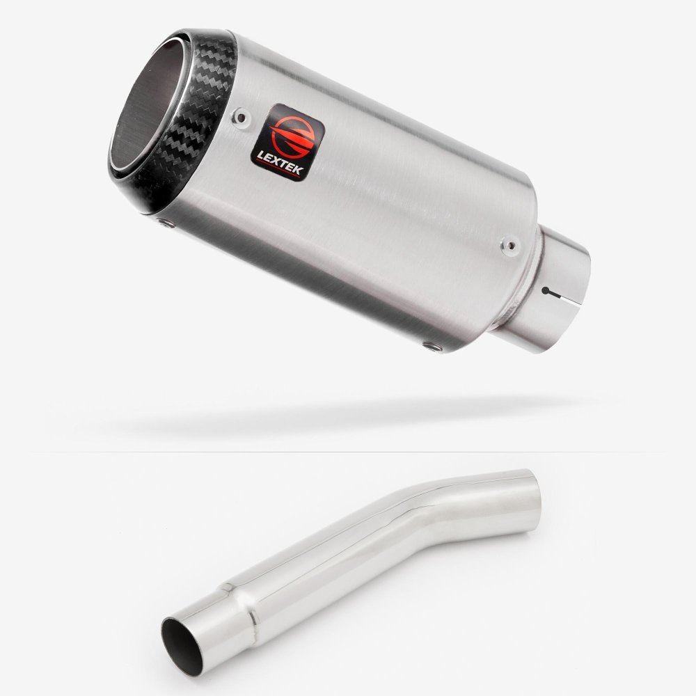 Lextek Matt CP1 Exhaust 150mm with Link Pipe for Kawasaki Versys 1000 (12-14)