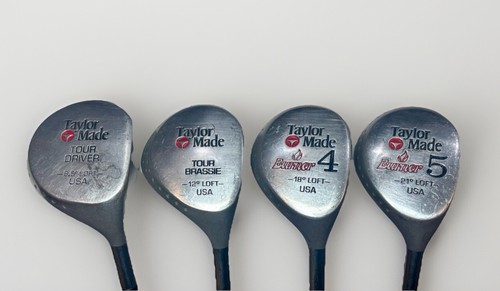 Taylor Made Set of 4 - Tour Brassie & Driver, Burner #4 & 5 True Temper Drivers