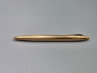 Fend Kugelschreiber goldfarben vintage TRUXA Pat. Walzgold ( Interne Nr. 30 )