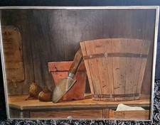 Vintage 1978 Painting Alan Carter Framed Signed Realistic Still Life Art 🔥 Vintage 1978 Painting Alan Carter Framed Signed Realistic Still Life Art 🔥