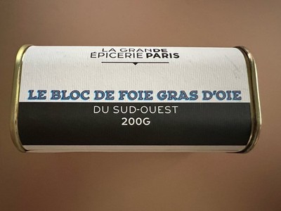LA GRANDE EPICERIE LE BLOC DE FOIE GRAS D'OIE 200g GOOSE FOIE GRAS RARE!