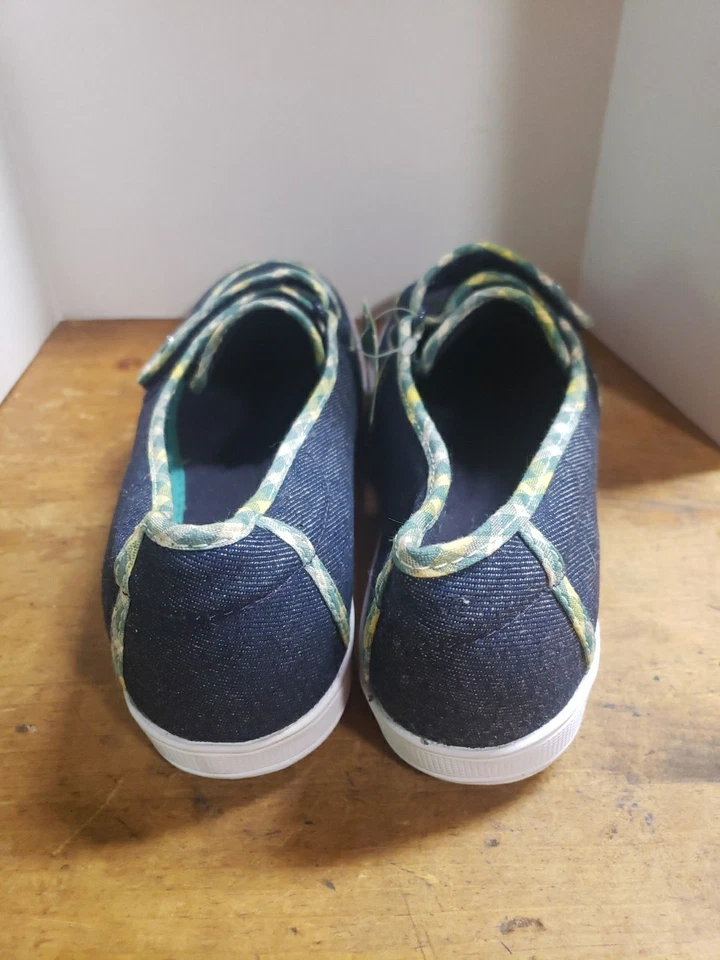 Женская синяя джинсовая ткань 8,5 Grasshoppers EF29919 A9-CH27 с зеленой и желтой имбирем - Изображение 3 из 4