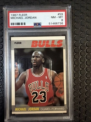 1987-88 fleer michael jordan 59 psa 8