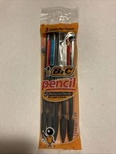 BIC Mechanical #2 Pencils .5mm 5/Pkg-Assorted Colors 91187 New