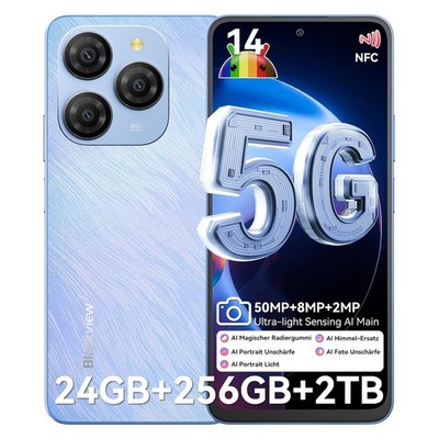 Blackview SHARK 9 5G Smartphone 24GB+256GB Android14 NFC Handy 50MP Fotoalbum