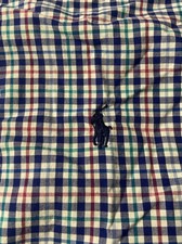 Polo Ralph Lauren Boys Size 14-16 Red Blue Green Check Dress Shirt