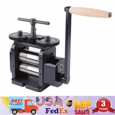 110mm Manual Rolling Mill Machine Wire Flat Pattern Sheet Metal Jewelry Tool US
