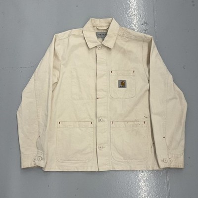 Carhartt Work In Progress WIP Cream Utility Workwear Chore Jacket