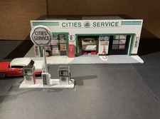 1/64 Scale Handmade Cities Service Gas Station Diorama 