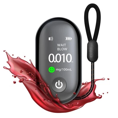 ELECTRI-HQ Etilometro Portatile Certificato Alcol Test con LED ad Alta Definizione e Chip