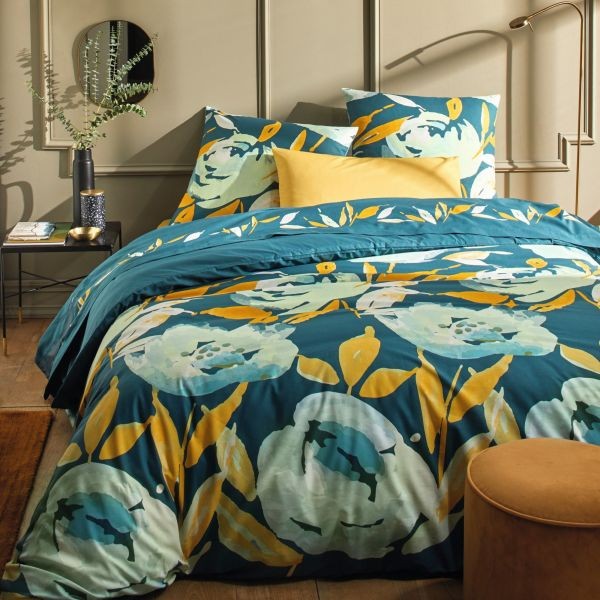 Housse de couette 240x260 cm Suzie Curry en coton pour illuminer votre chambre parentale