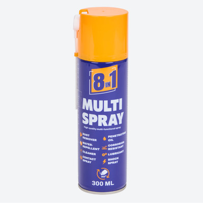Multispray 8in1 300 ml   Rostlöser Schmiermittel Kontaktspray Kriechöl Universal