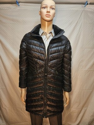 Andrew Marc Womens Packable Puffer Jacket With Detachable Hood Size L