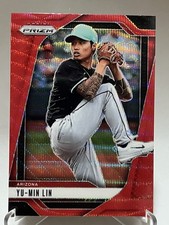 2025 PANINI PRIZM BASEBALL YU- MIN LIN RUBY WAVE PRIZM