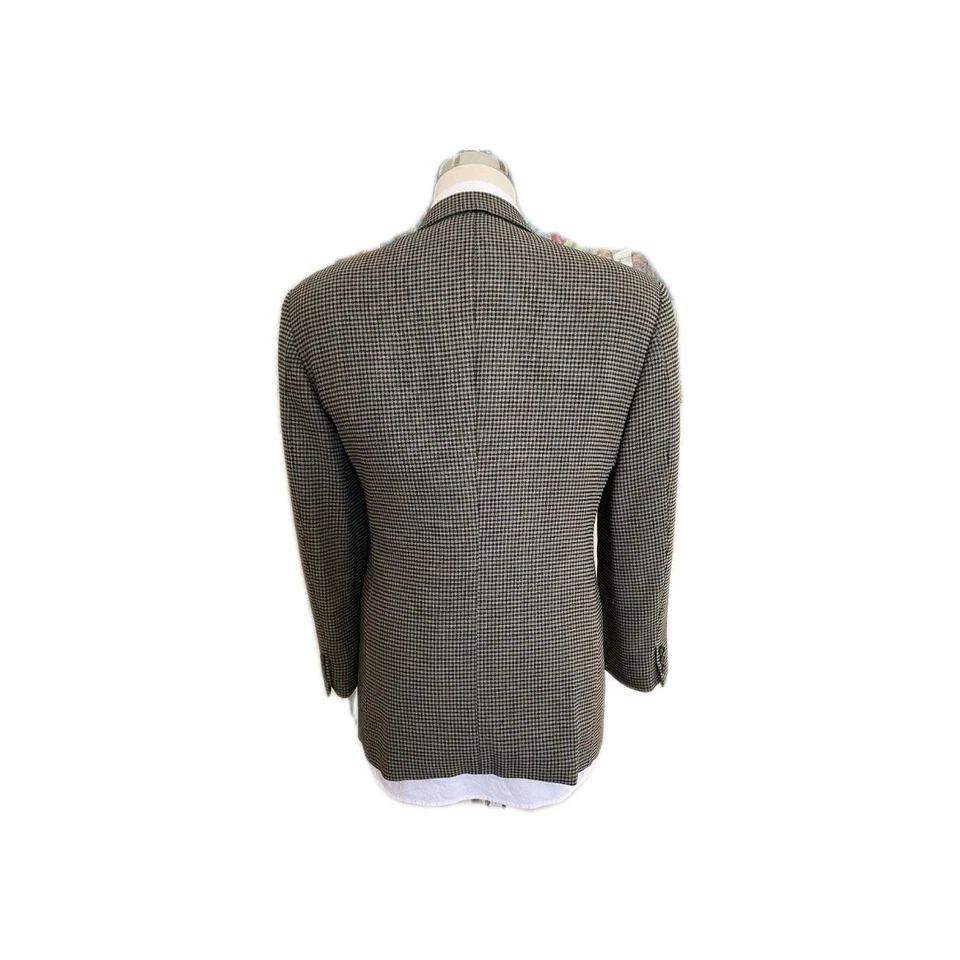 MANI BY GIORGIO ARMANI Made In Italy Vintage 2 Button Textured Check Jacket 38 S - Image 2 of 4