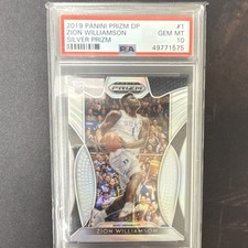 Panini 2019-20 Prizm Draft Picks Zion Williamson #1 Silver Prizm Rookie PSA 10