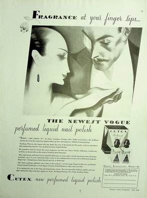 Original 1929 Vintage Health & Beauty Ad:  The Newest Vogue Perfumed liquid