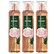 Bath & Body Works Rose Fine Fragrance Mist 3-Pack 8 fl oz Each – NEW Sealed
