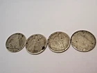 1876s 1886 1887 and 1 no Date Liberty Seated Dime - Exact 4 Coins in Picture