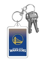 NBA Basketball Style Gradient Ombre Design Team Logo Dual Image Photo Keychain