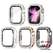 4-Pack Bling Case for Apple 46 mm Clear Starlight Black Rose Gold Glass 
