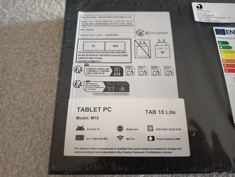 Tablet PC TAB 10 Lite Android 14 Wi-Fi 6 Neu OvP - Bild 3 von 4