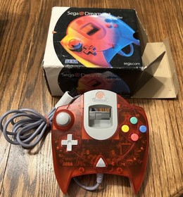 Sega Dreamcast Red Controller  OEM  - In Box /w Manual - Tested