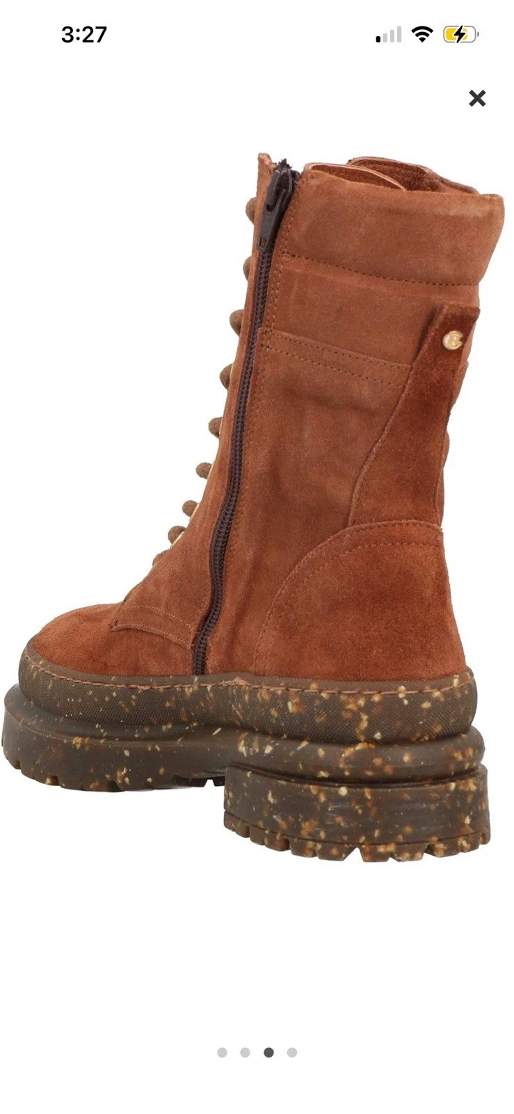 Baldinini Women’s Suede Leather Ankle Boots Brown Size 7 EU 37 Made In Italy NIB - product detail image 2
