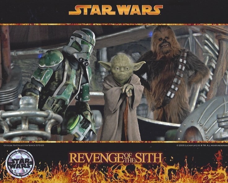 Official Pix Yoda Chewbacca Clone Commander Licensed 8x10 Photo