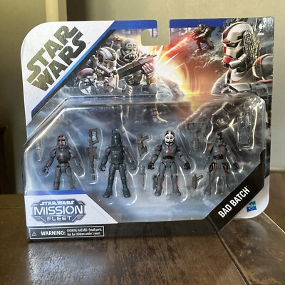 Star Wars: Mission Fleet Bad Batch 2.5  Figure 4 Pack New Hunter Echo Crosshair