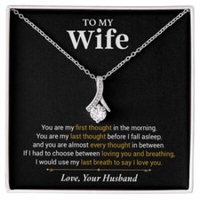 To My Wife Necklace, Christmas Gift For Wife, Christmas Gifts For Her, Wife Gift