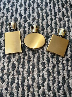 VINTAGE Lot Of 3 Mini Glass Perfume Bottles NEW, OLD STOCK.