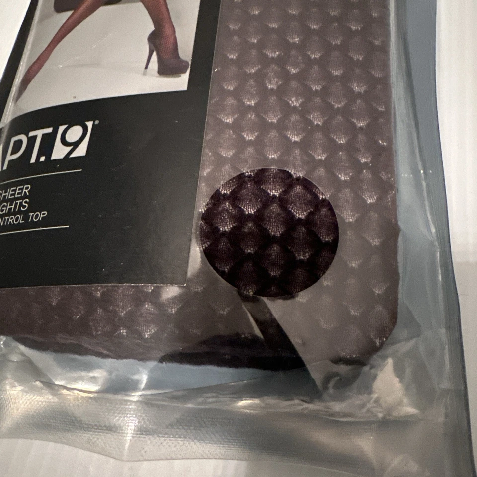 Apt 9 Sheer Tights Control Top Medium Black Tie - Image 4 of 4