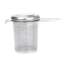 Acciaio inox --Filtro tè maniglia pieghevole estesa scarico tè sciolto con coperchio