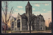 Antique Vintage Postcard Trenton High School, Trenton N.J. 1915