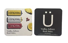 Nutrl Vodka Shelter Collectible Beer Coaster  X2 FREE SHIP