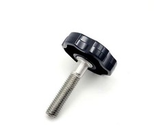 M8 x 40mm Thumb Screw Bolts Black Round Clamping Knob Stainless Steel 4 Pack
