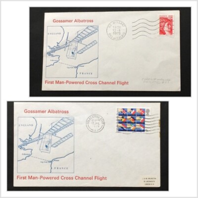 Gossamer Albatross 1979 1st Man Powered Cross Channel Flight x 2 Commemoratives