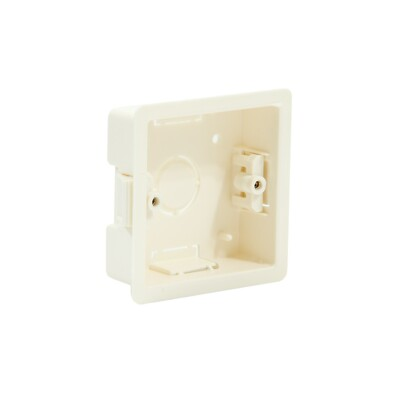 #ad #ad Single Cavity Back Box 1 Gang 25mm Cream Slim Electrical For Static Caravan GBP 7.95